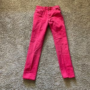 Women’s Vintage Red Wrangler Straight Leg Jeans size 7x34